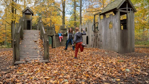 Family at Wallington play area in Autumn 1873463
